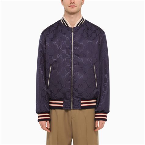 giubbino reversibile blu e rosso gucci uomo